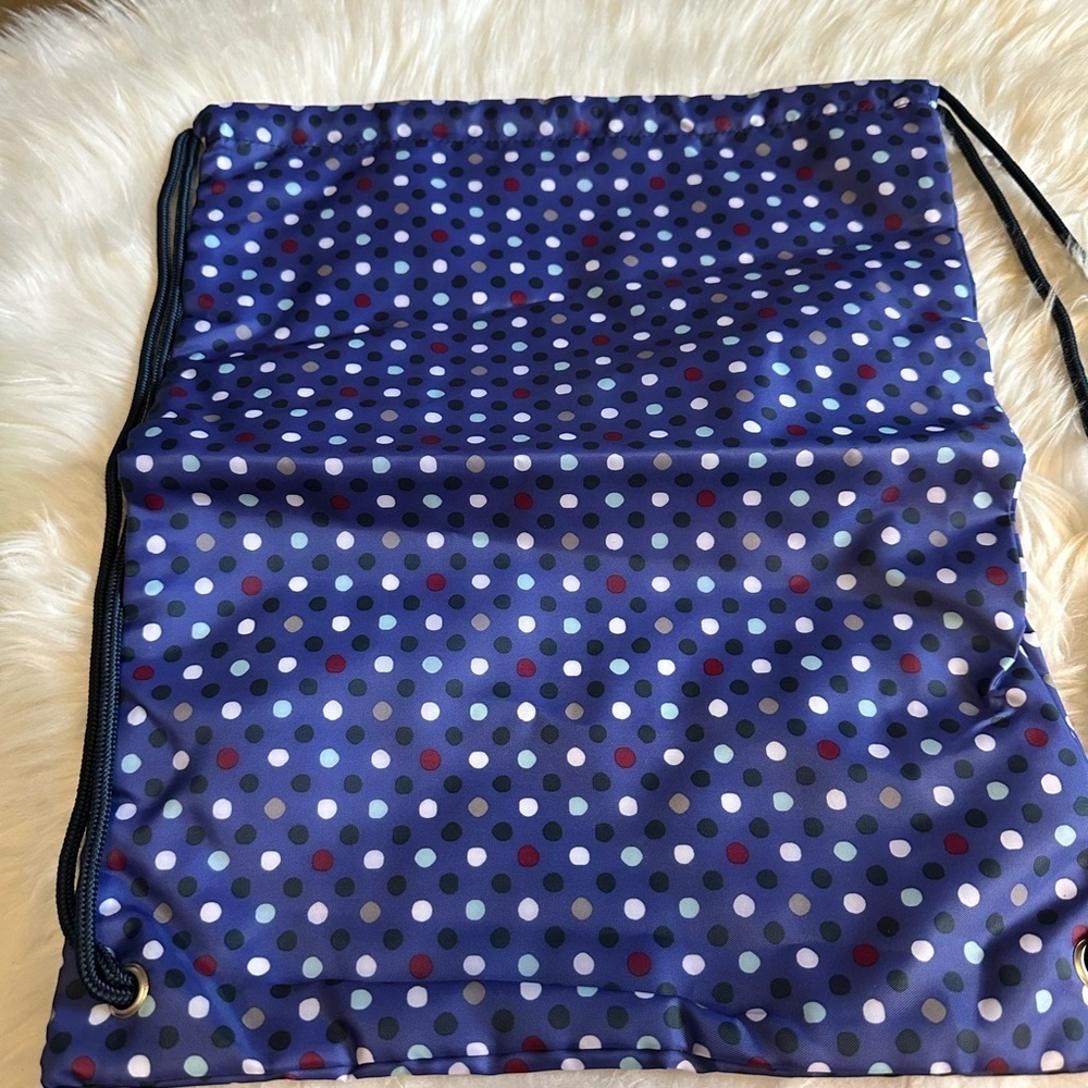 Thirty-one Polka Dot Drawstring Bag - Blue